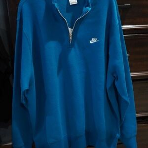 Nike Men's Zip-Up Sweater in Blue